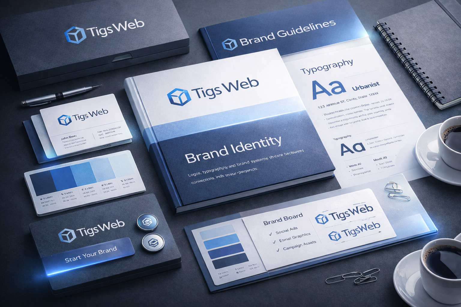Brand identity mockups